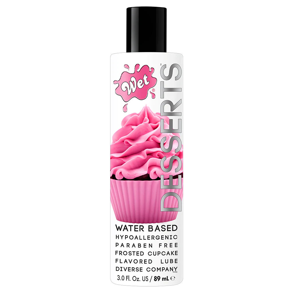 Wet Desserts Frosted Cupcake flavored water-based lubricant.