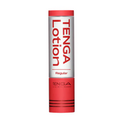 Tenga Regular Formula water-based personal lubricant in a clear bottle with red accents.