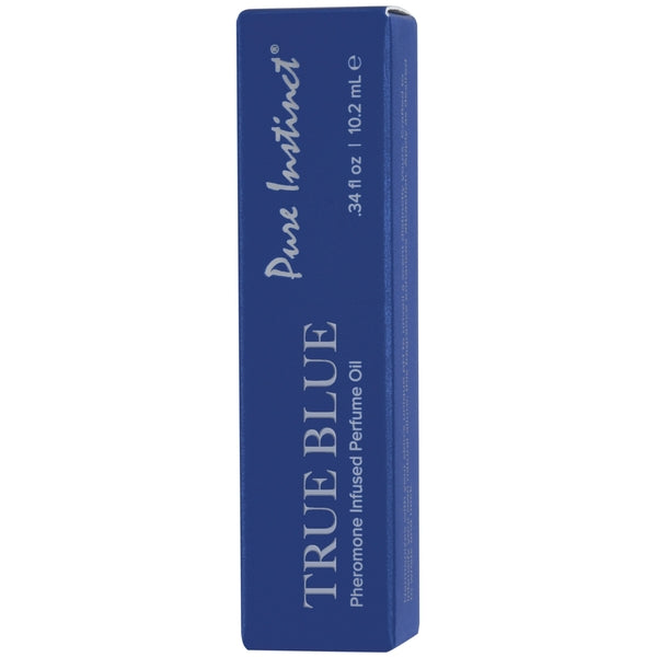 Blue box for True Blue Pheromone Infused Perfume Oil.