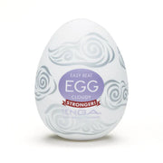 Tenga Egg Cloudy Textured Male Masturbator with cloud pattern.