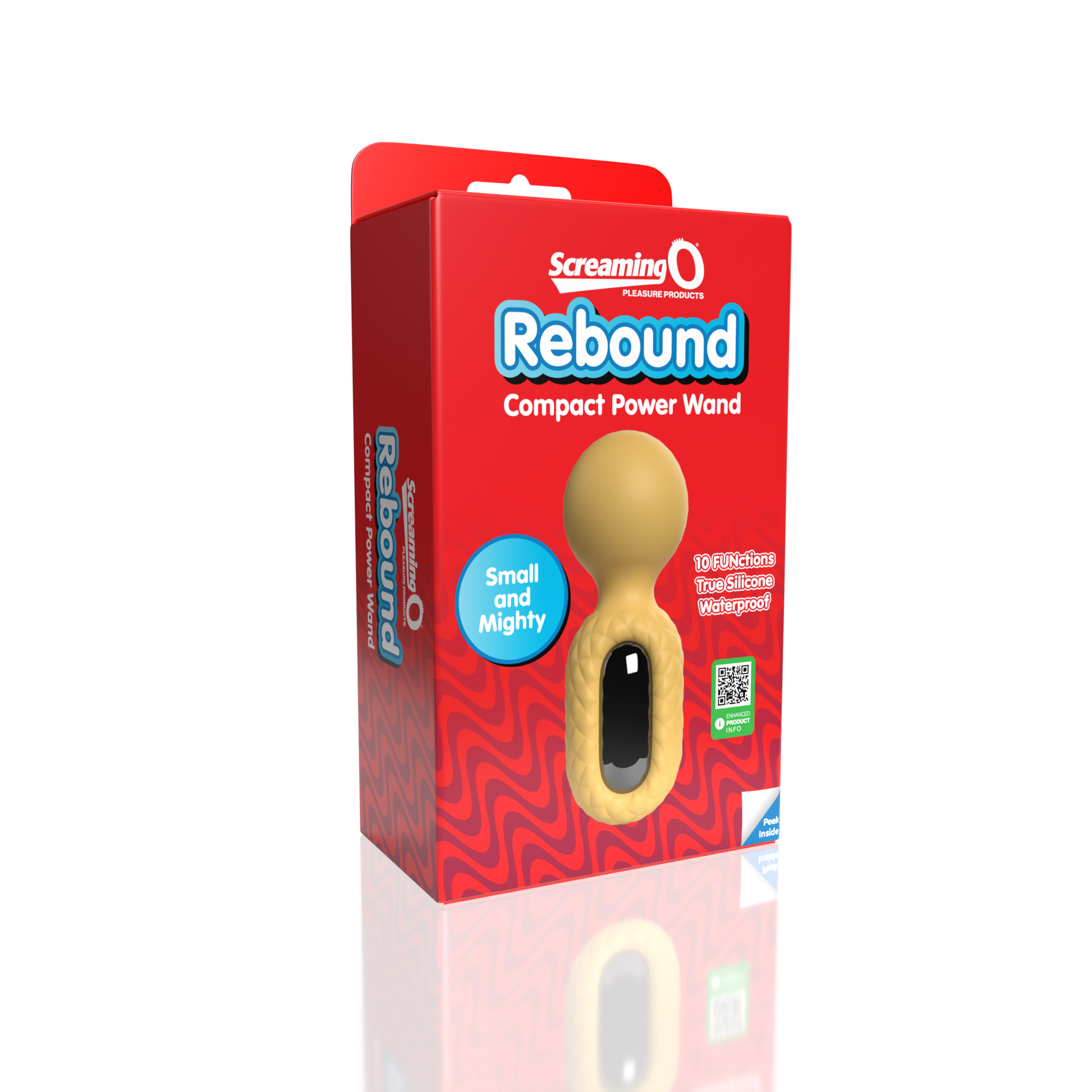 Screaming O Rebound compact power wand, waterproof silicone, 10 functions.