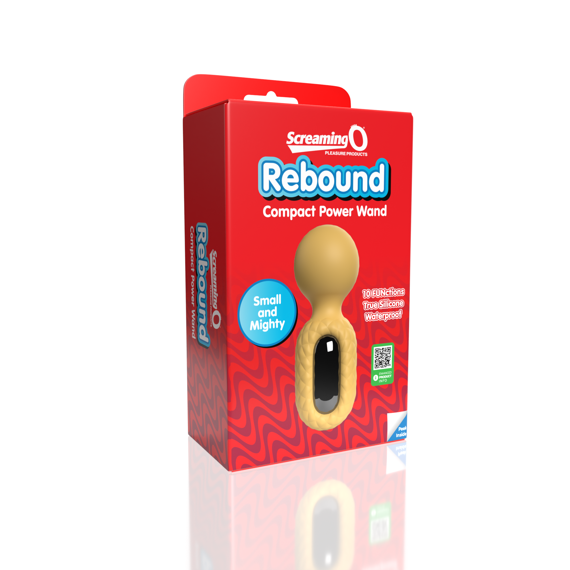 Screaming O Rebound compact power wand, waterproof silicone, 10 functions.