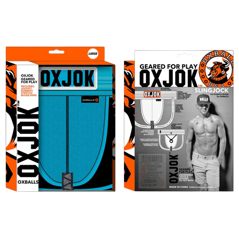 Oxballs Slingjock Upthrust Slider-Strap Jock with cock ring.