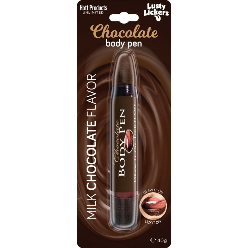 Milk Chocolate Body Pen with a no-mess dispenser.