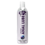 Bottle of Uranus Anal Lube with "Wet" branding and a planet graphic.
