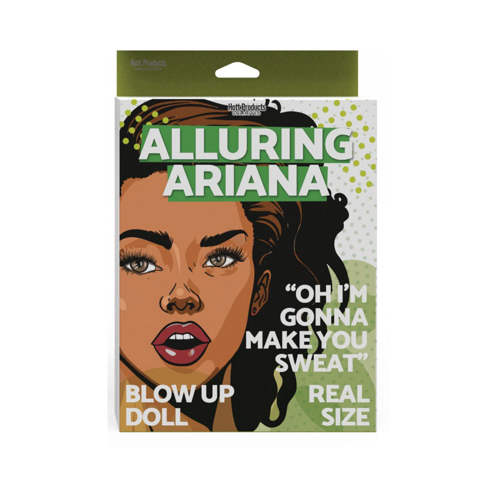 Ariana inflatable love doll with repair patch from Hott Products.