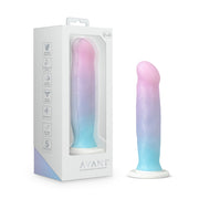 A sparkly ombre silicone dildo with a suction cup base.