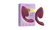 Womanizer Next Duo dual stimulator in dusky pink with box.