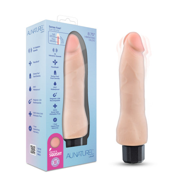 Vanilla Ice Realistic Vibrating Dildo in blush, waterproof and rechargeable.