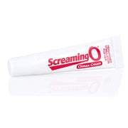 Screaming O Climax Cream tube with red lettering on a white background.