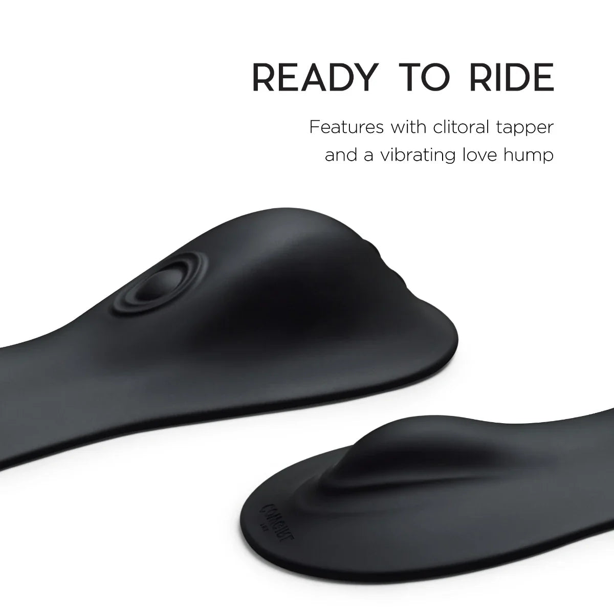 Two black vibrating love humps with a clitoral tapper.