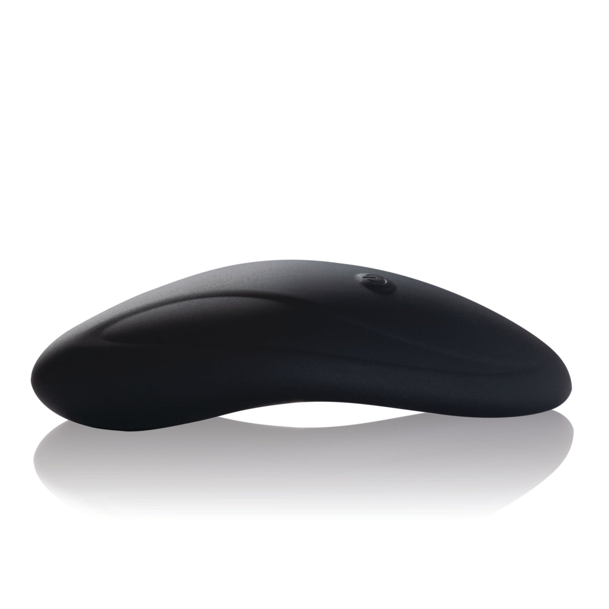 Black remote-controlled vibrating panty with a smooth, ergonomic design.