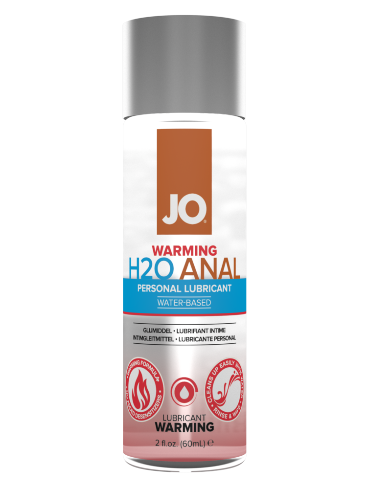 JO Warming H2O Anal personal lubricant, water-based, 2 fl. oz.