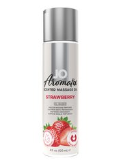 JO Aromatif Scented Massage Oil in Strawberry flavor.