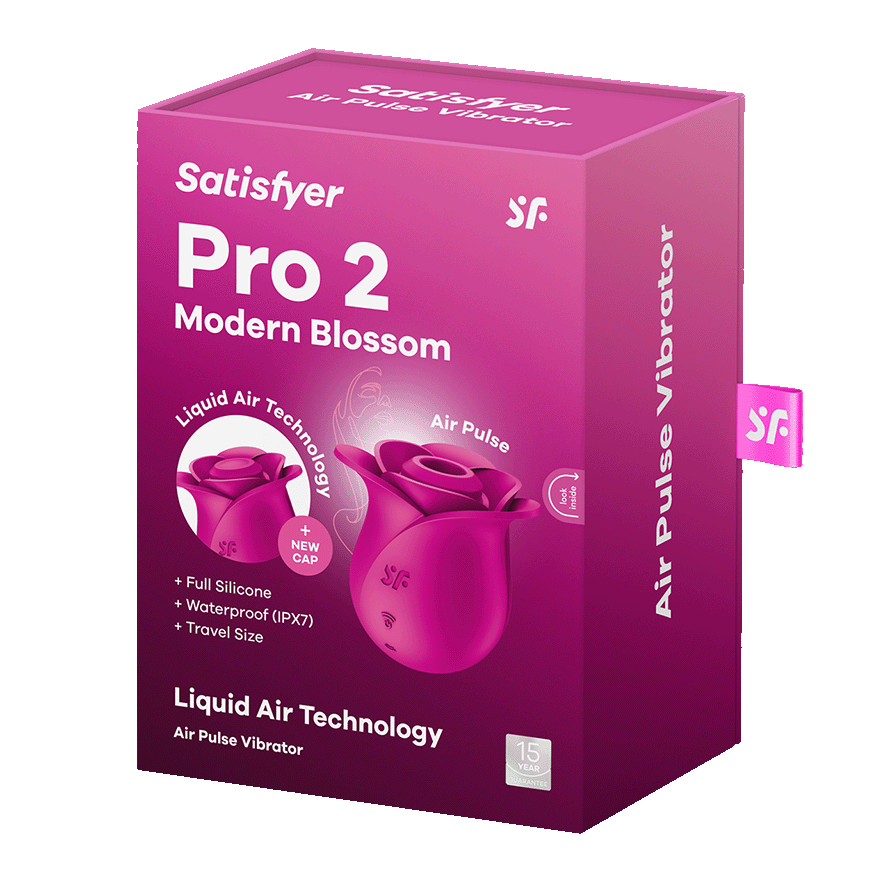 Satisfyer Pro 2 Modern Blossom clitoral vibrator with Air Pulse Technology.