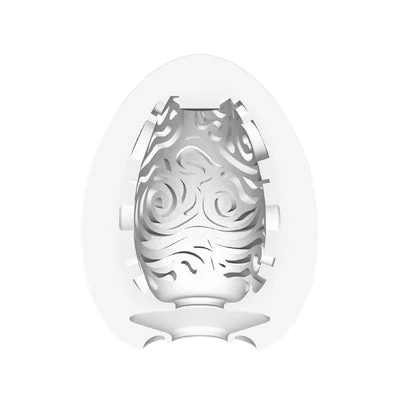 Egg Cloudy Textured Male Masturbator with soft TPE sleeve.