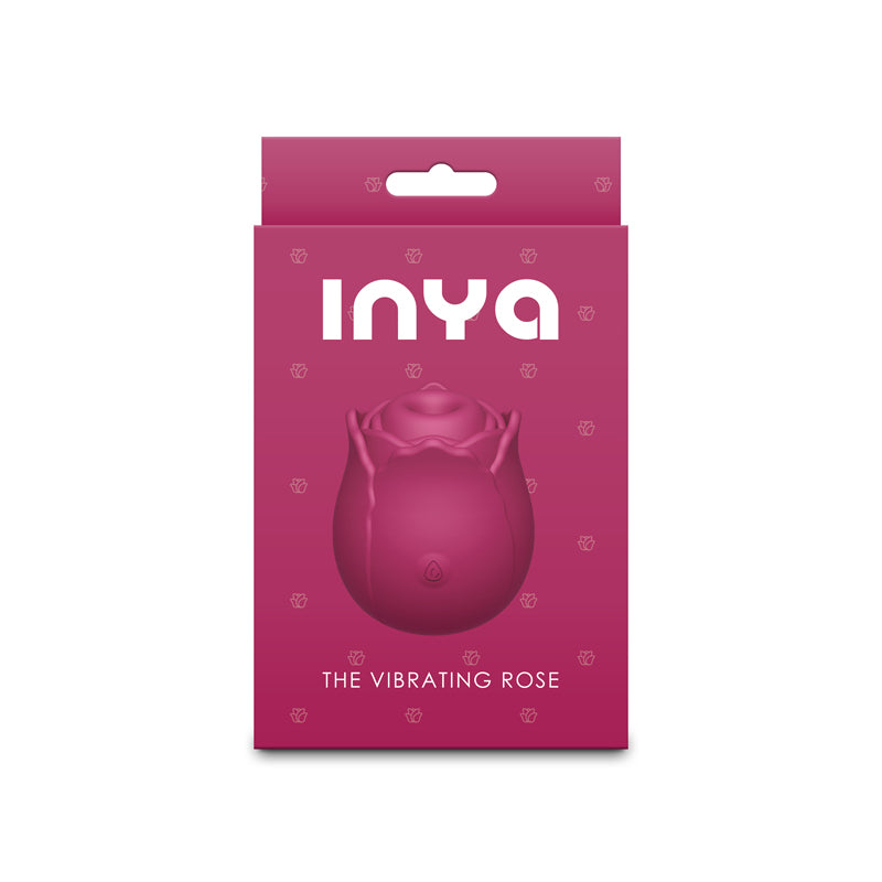 A pink box with the Inya logo and a rose-shaped vibrator.