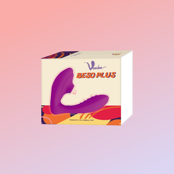 Voodoo Beso Plus vibrator with suction and G-spot stimulation.