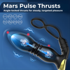 Black prostate vibrator with thrusting action and app control.