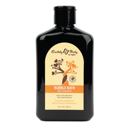Earthly Body Grapefruit Sandalwood Bubble Bath in a black bottle.