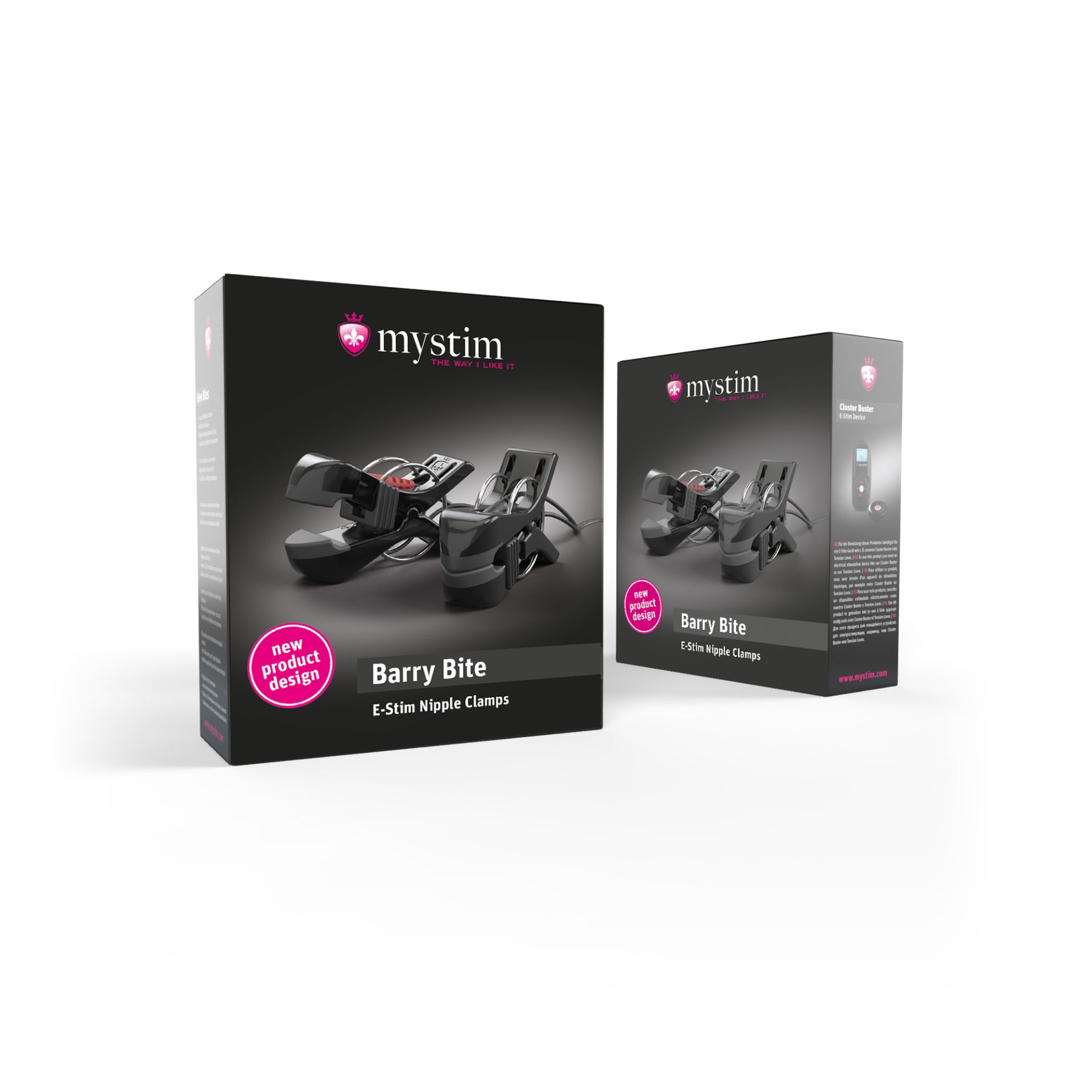 Mystim Barry Bite E-Stim Nipple Clamps with adjustable intensity.