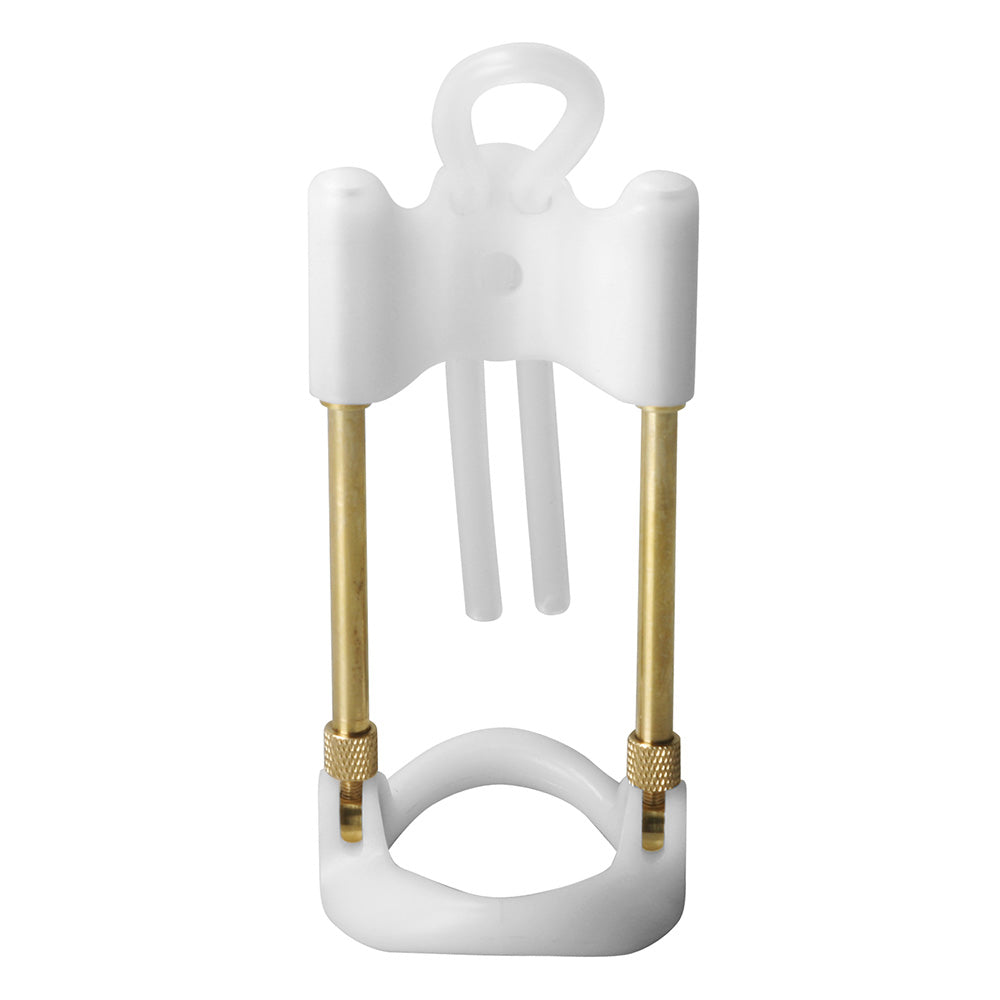 Penile traction device with adjustable steel rods.