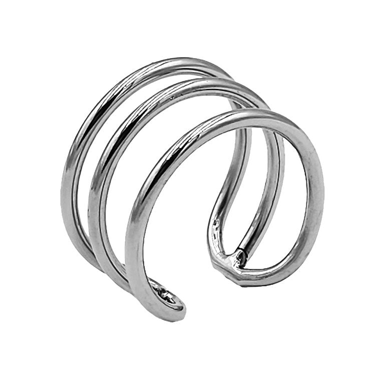 Stainless steel triple wire glans ring for men.