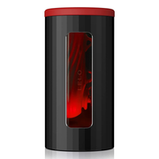 LELO F1S V2 male massager in black with red accents and a red interior.