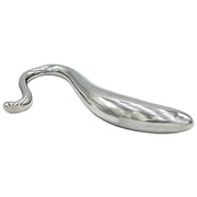 Curved stainless steel hollow wand massager.