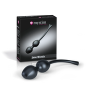 Jane Wonda E-Stim Geisha Balls made of black silicone.