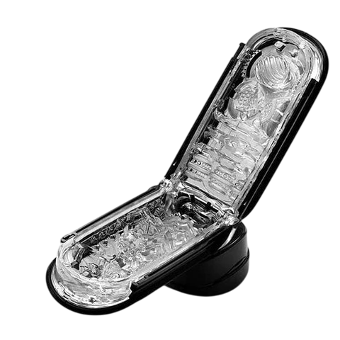 Tenga Flip Zero Black reusable male masturbator with textured interior.