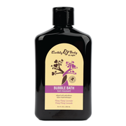 Black bottle of Earthly Body Ylang Ylang Lavender Bubble Bath.