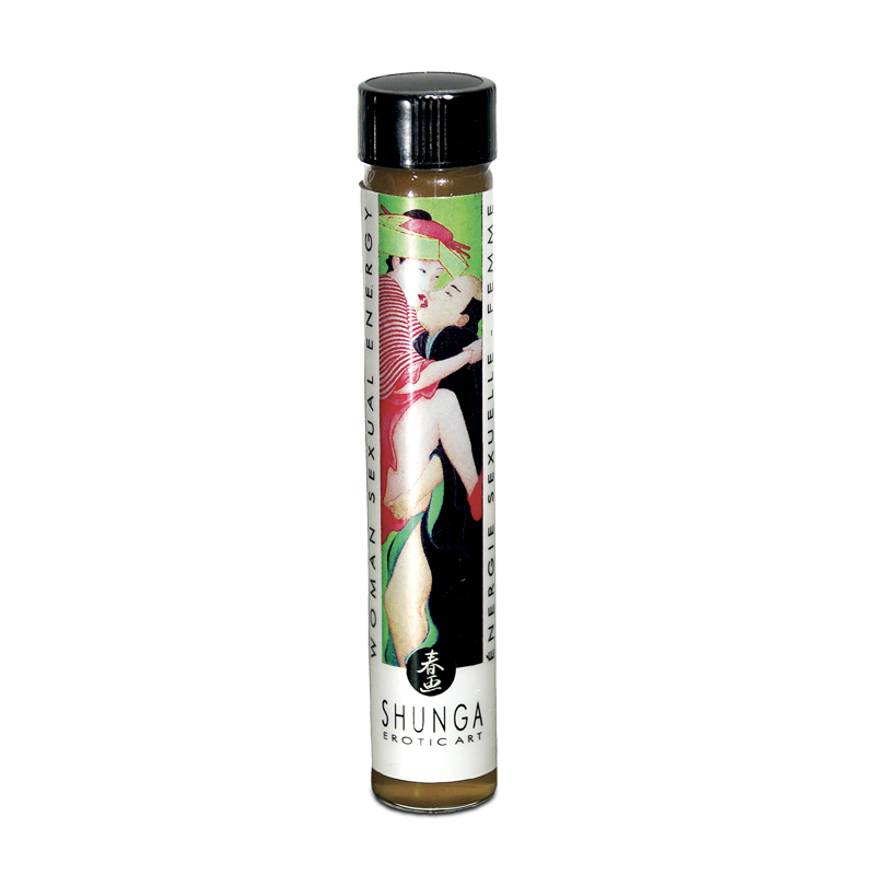 Shunga Sexual Energy Drink for Women with erotic art label.