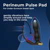 Black prostate vibrator with gold accent and app control.