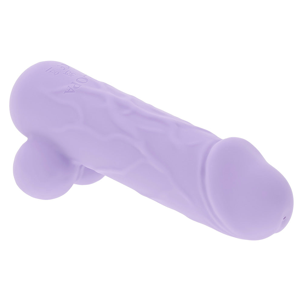 Purple silicone Ballsy Bullet vibrator with textured shaft and balls, rechargeable.