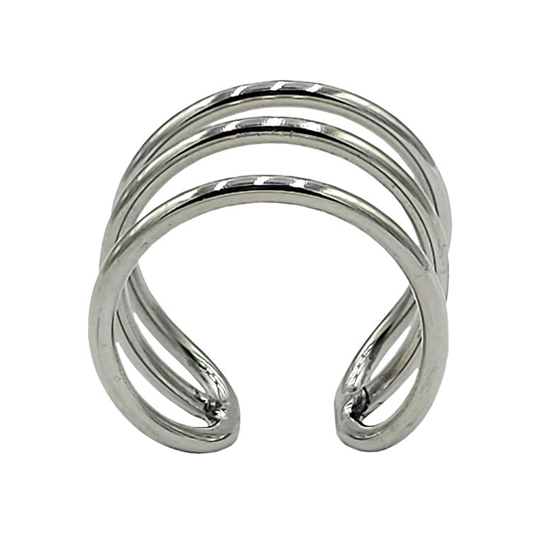 Stainless steel triple wire glans ring for men.