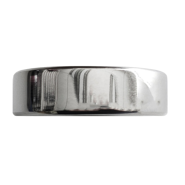 Stainless steel cock ring, 15mm thick and 45mm wide.