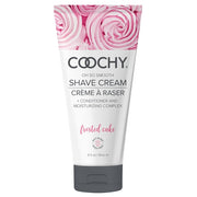 Coochy Frosted Cake shave cream in a 15ml travel size tube.