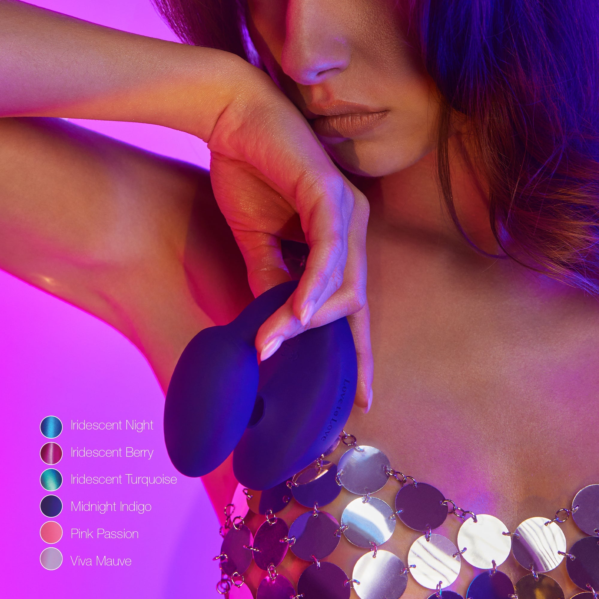 A purple dual G-spot and clitoral stimulator with a remote control.