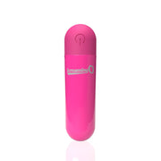 A pink rechargeable bullet vibrator with a power button and "Screaming O" logo.
