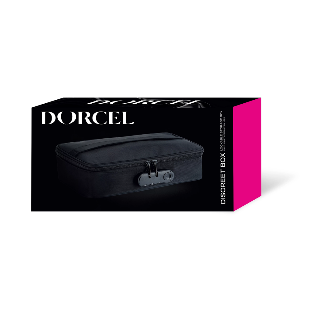 Black Dorcel discreet storage box with a combination lock.