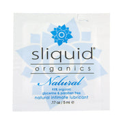 Sliquid Organics Natural water-based intimate lubricant pillow pack.