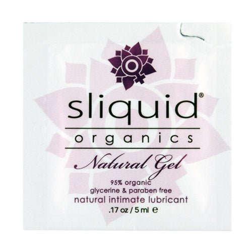 Sliquid Organics Natural Gel intimate lubricant pillow pack.