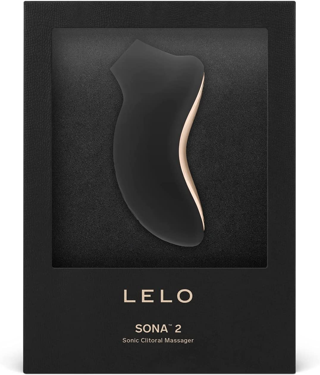 Black Lelo Sona 2 Sonic Clitoral Massager in packaging.