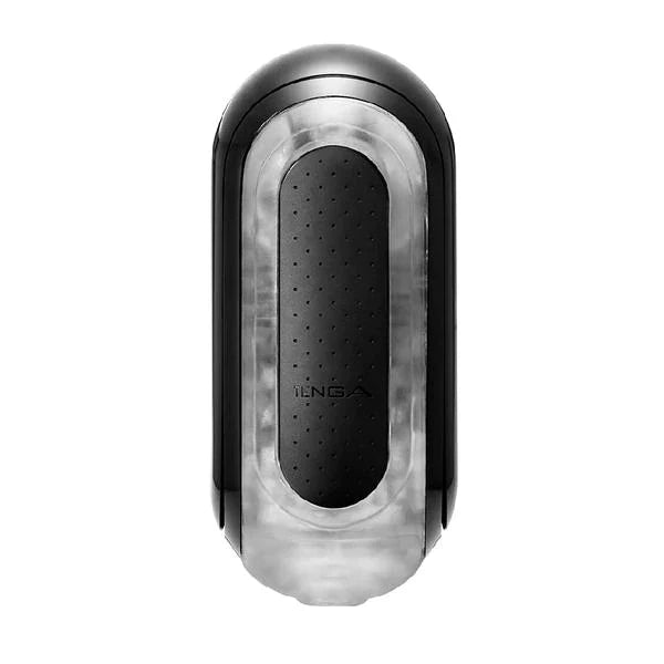 Tenga Flip Zero Black reusable male masturbator with textured interior.
