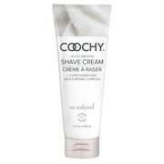 Coochy Oh So Smooth Shave Cream in a white tube with a textured top.