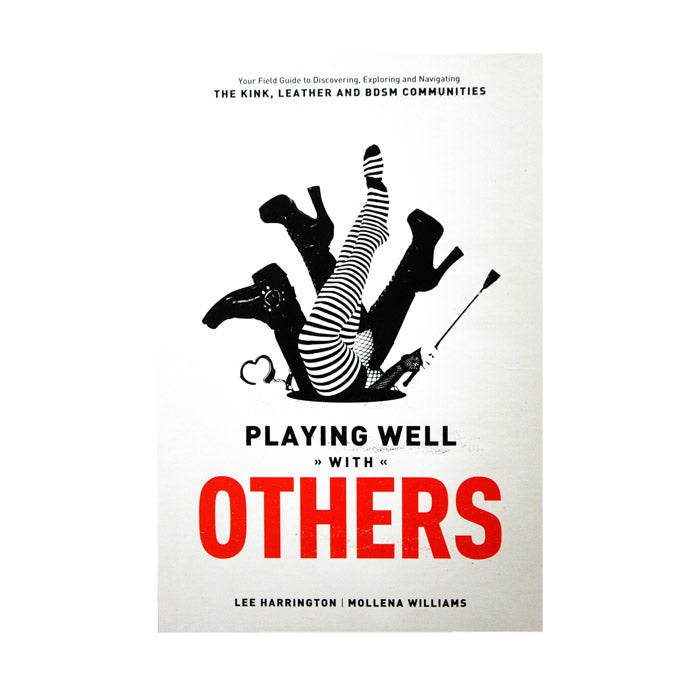 Book cover for "Playing Well With Others" with BDSM imagery.