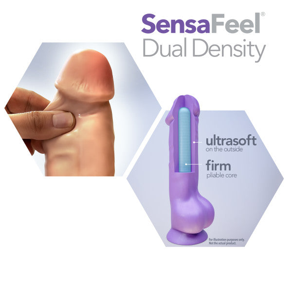 7-inch dual density suction cup dildo with ultra-soft outer layer and firm core.