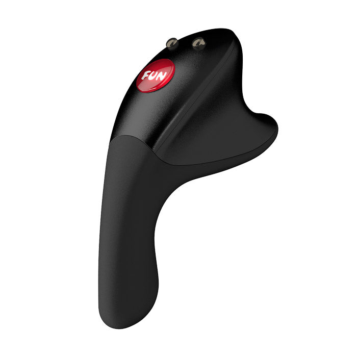 Black dual motor finger vibrator with a red "FUN" button.