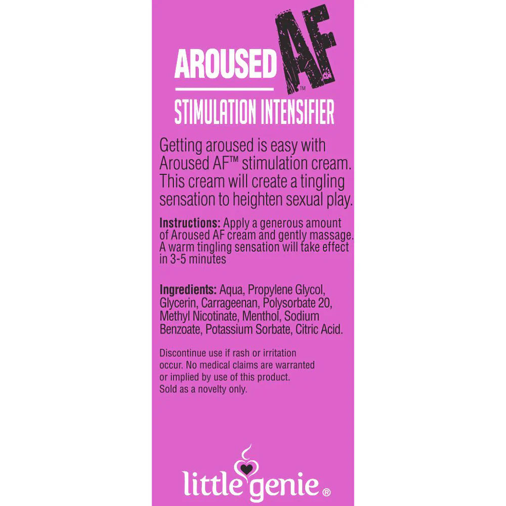 Aroused AF stimulation cream by Little Genie Productions.